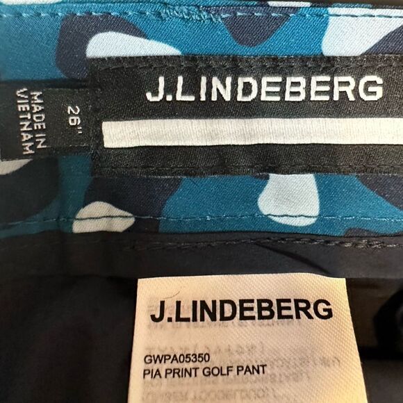 NWT J. Lindeberg Women’s PIA Golf Ankle Pants Moroccan Blue Animal Print Size 26 - Picture 4 of 11